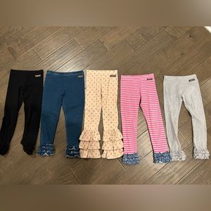 5 pairs of Matilda Jane ruffle leggings size 6